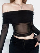Cozy Mesh Top for Women Street Style
