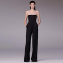 Thai Fashion Brand Women's Spring/Summer Black Jumpsuit