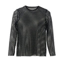 Breathable Mesh Cut Out Top for Women