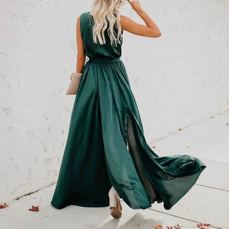 Elegant V-Neck Sundress For Party Club Chic Style Essentials
