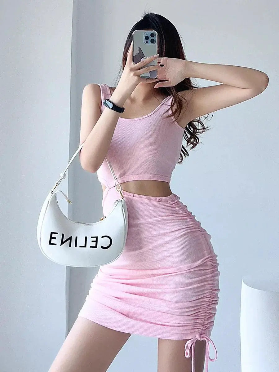 Summer Chic Pleated A Line Dress Slimming Silhouette