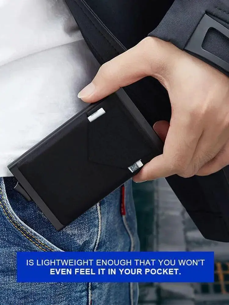 RFID Metal Smart Men Wallet Stainless Steel Everyday Use
