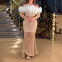 Lady Sequin Wrap Dress: Sparkling Gown for Events