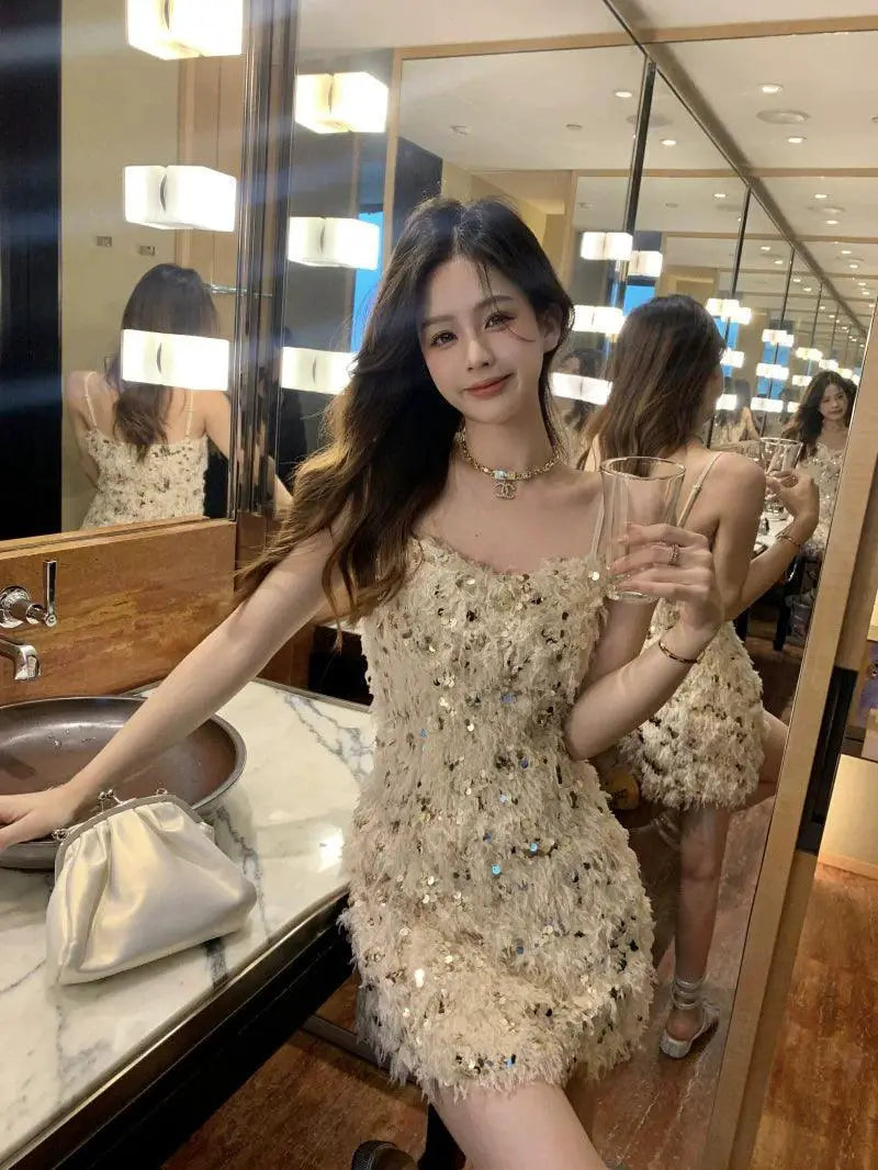 Shimmering Socialite Sling Dress Elevate Your Style