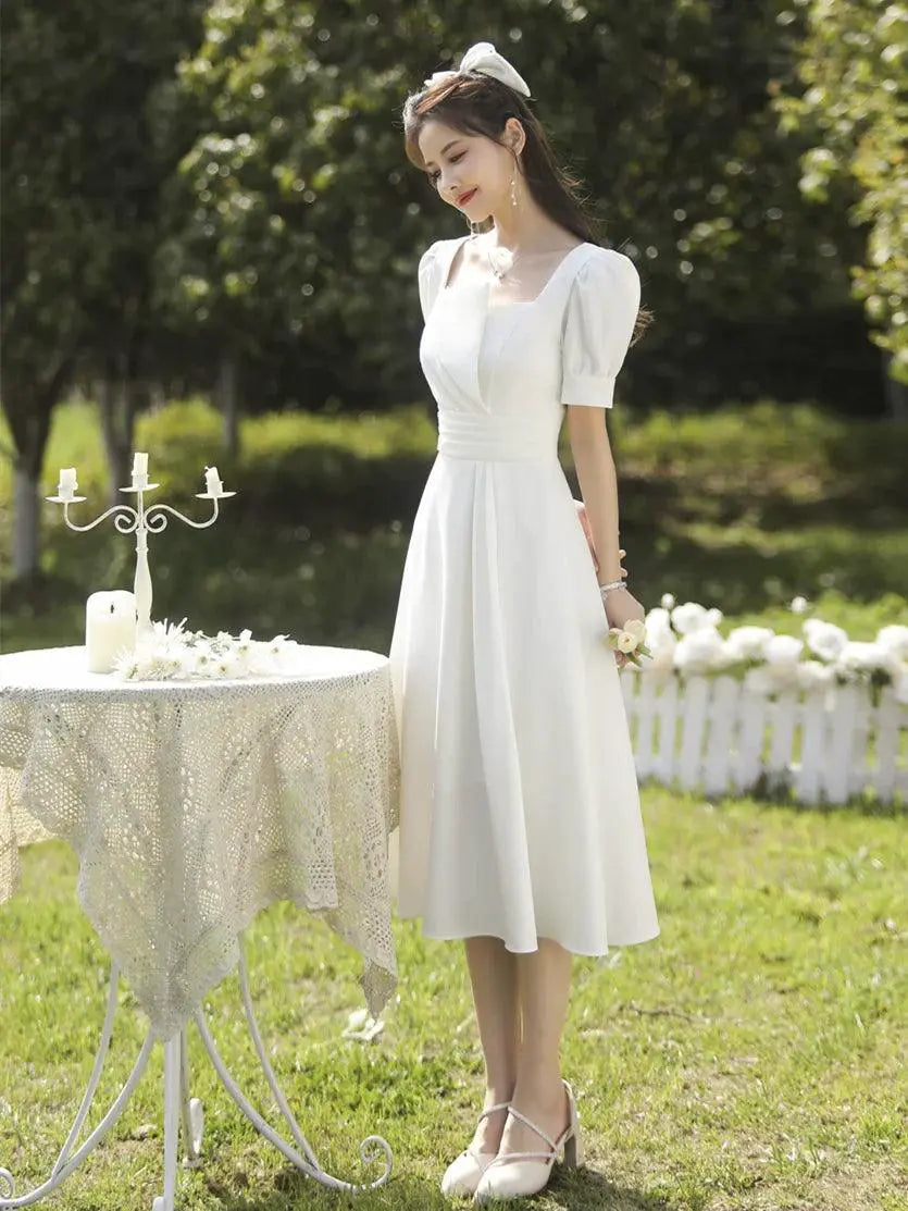 French Elegance Wedding Dress for Stylish Engagement Attire