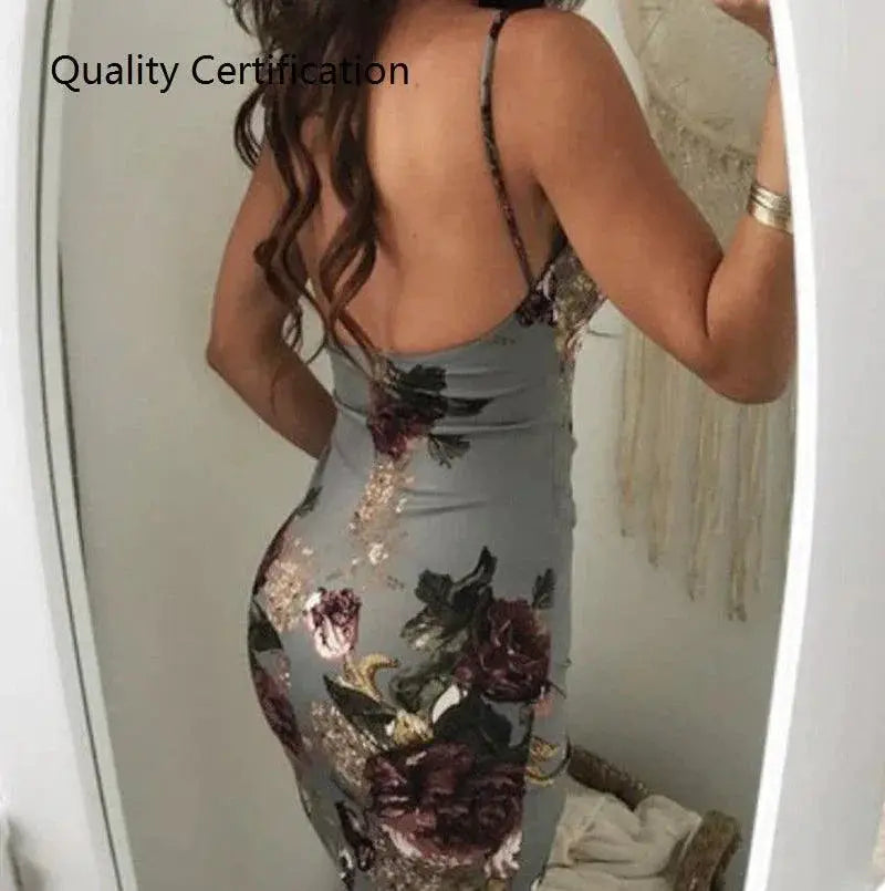 Floral Backless Dress For Spring Fashion Confidence Boost