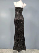 Glitter Sequin V-Neck Party Dress for Sparkling Nightclub Glamour