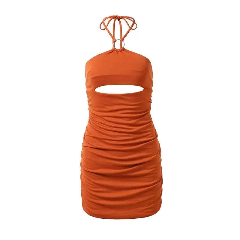 Chic Gyokuu Metal Pumpkin Dress Trendy Chest Wrap Style