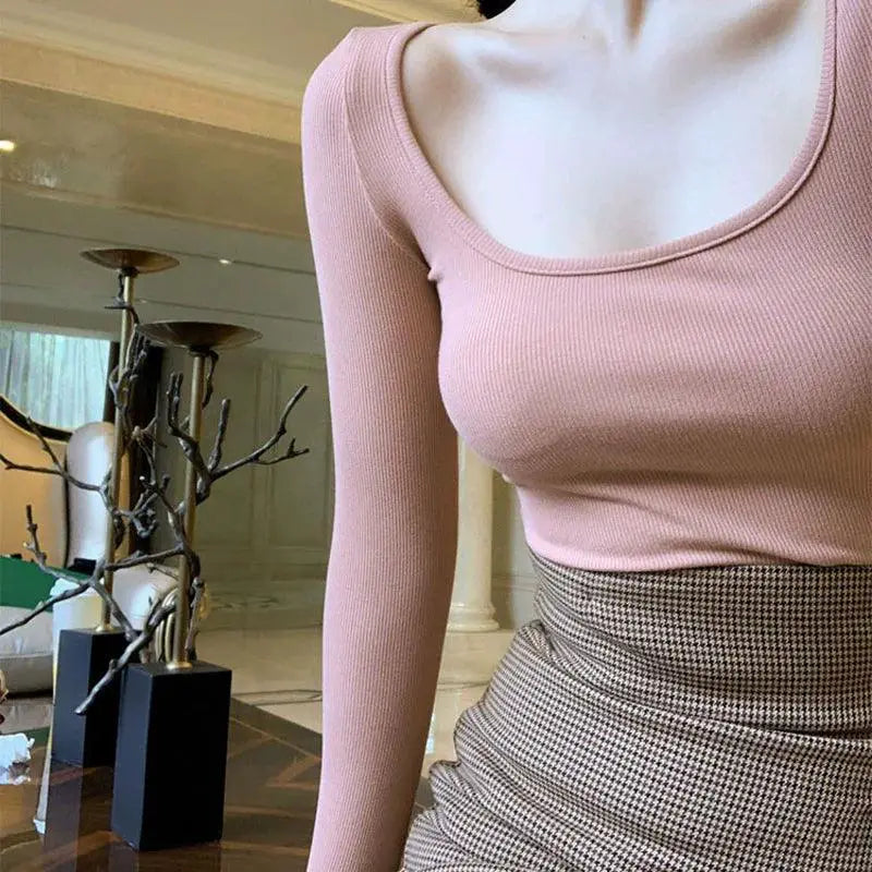 Breathable U-Neck Tee for Women Summer — product view 10