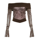 Kliou Mesh Top for Women Comfortable Fit