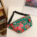 Floral Chinese Chest Bag: Foldable Stylish Fashion Accessory