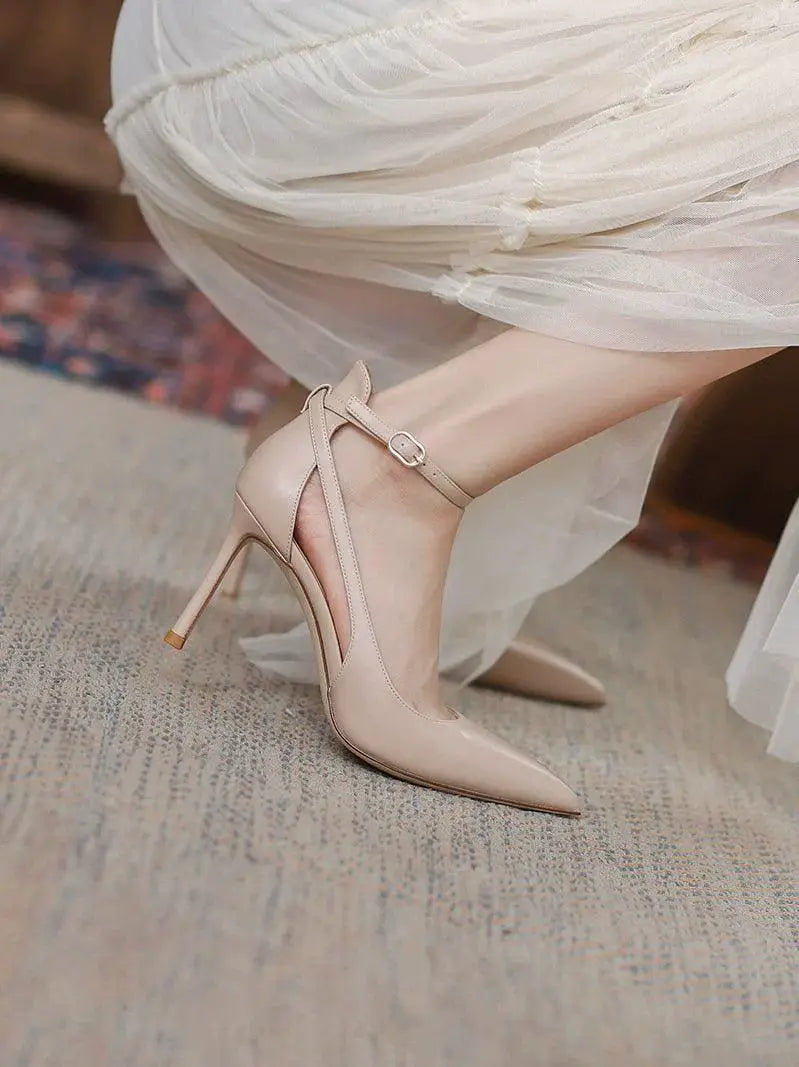 Feiyan Elegance Nude High Heels With Skirt Fashion
