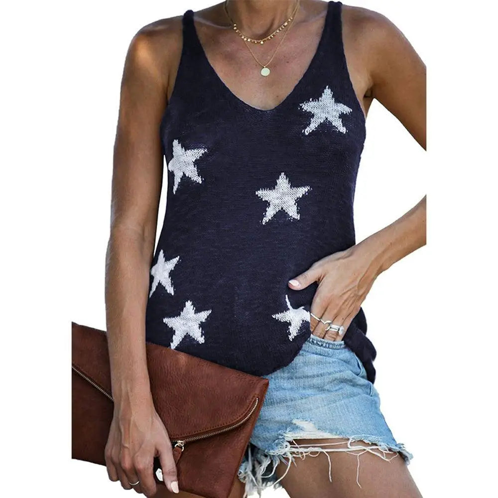 XINGX Print Amazon Sleeveless T Shirt Camisole For Women Top
