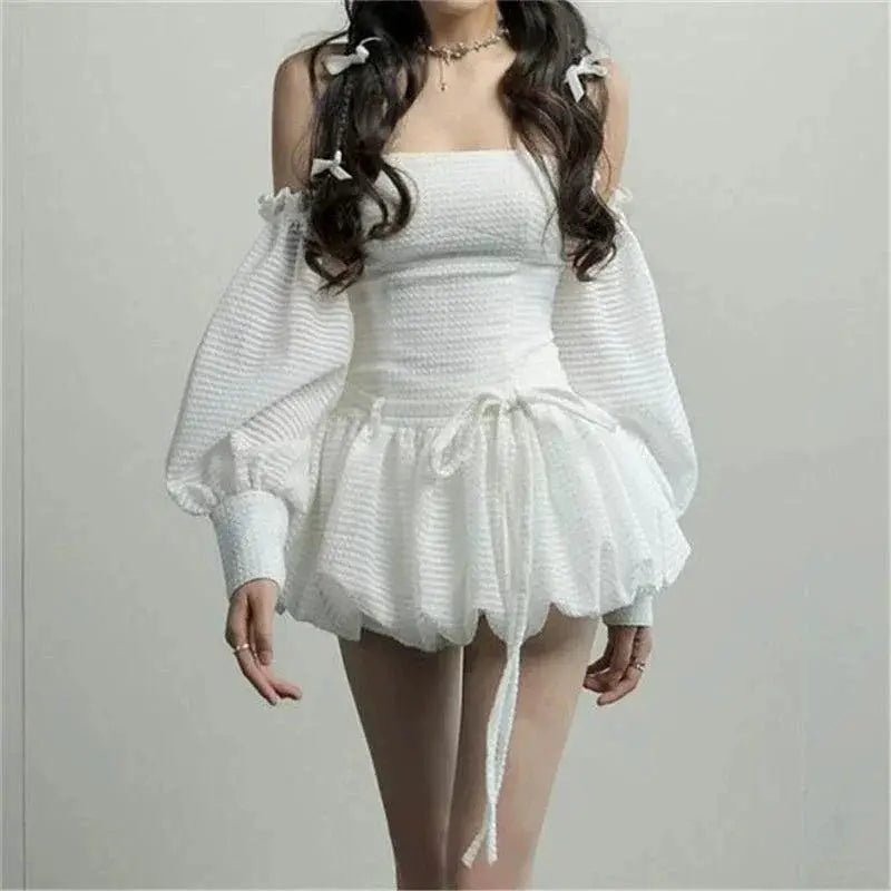 Kliou Sexy Gyaru Summer Dress Waist Hugging Style Allure
