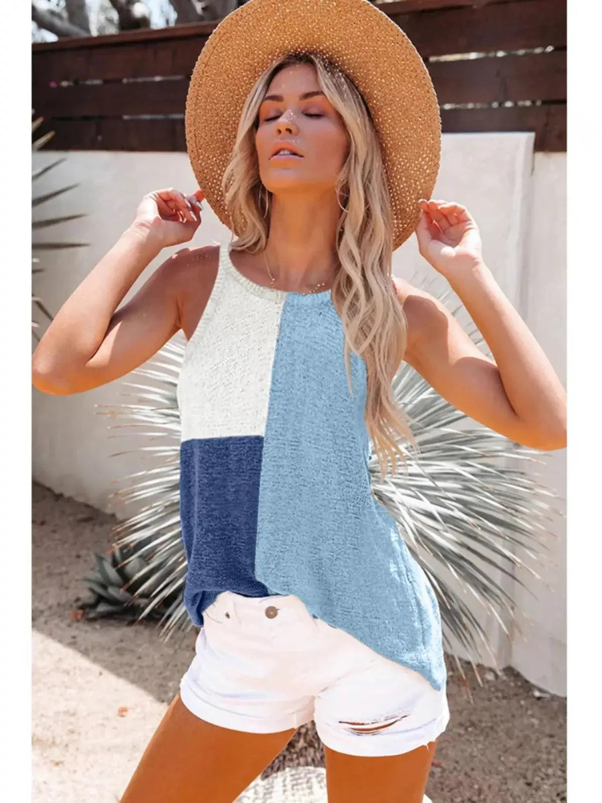 Loose Multicolor Sleeveless Camisole For Summer Matching