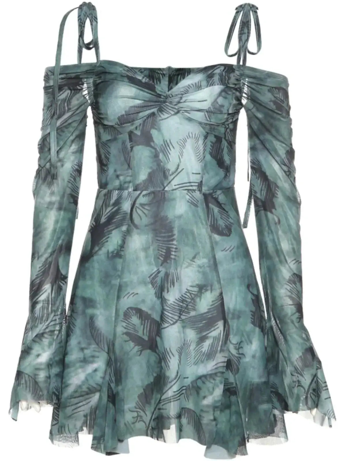 Weird Puss Retro Off Shoulder Dress Bold Summer Style