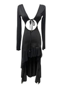 Ruffled Split Dress: Korean Style Autumn Fashion Charm