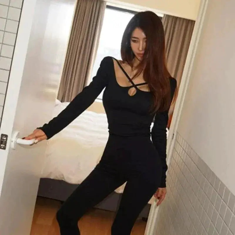Youth Fashion Modal Slim Fit Long Sleeve T Shirt Trendy