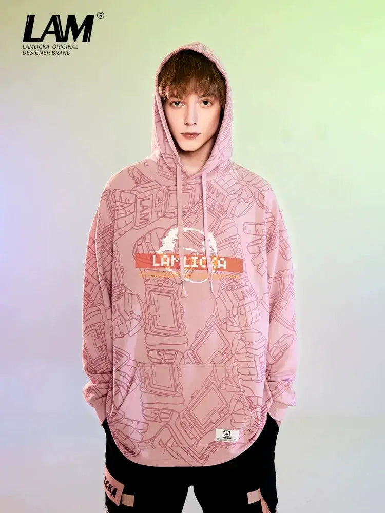 Lamlicka Loose Autumn Winter Couple Hooded Sweater