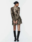 Laminated Metal Mini Dress: Urban Elegance And Edginess