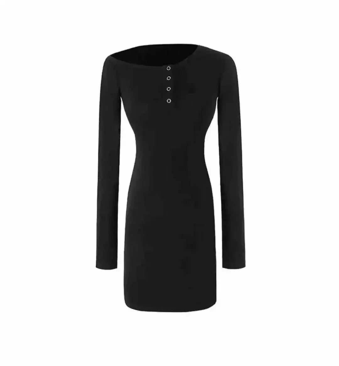 Internet Hot Long Sleeve Dress Versatile Fashion Essential