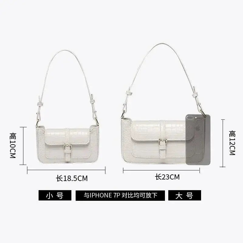 Luxurious Crocodile Leather Shoulder Bag Chic Messenger 2023