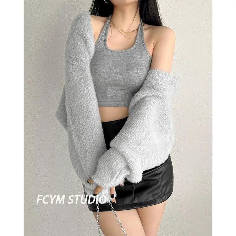 European American Knitted Cardigan For Winter Fashion