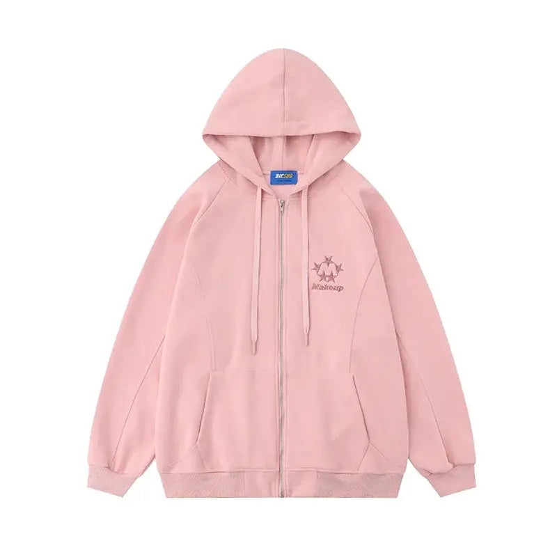 Sweater Pink Xingx Harajuku Style Loose Couple Embroidery