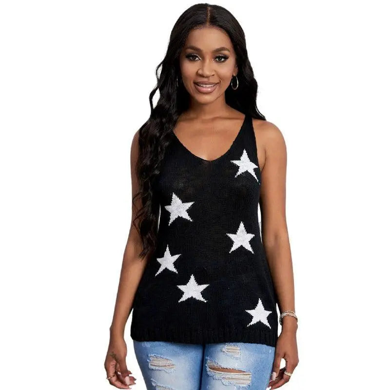 XINGX Print Amazon Sleeveless T Shirt Camisole For Women Top