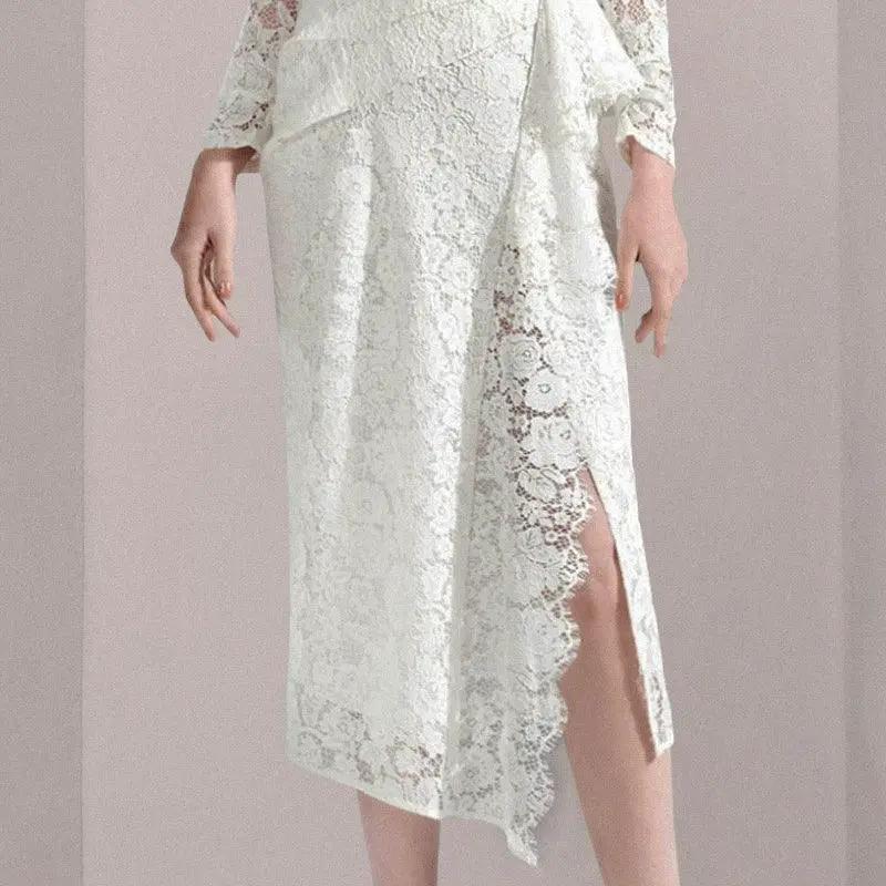 Chic V Neck Lace Dress for Elegant Summer Spring Style
