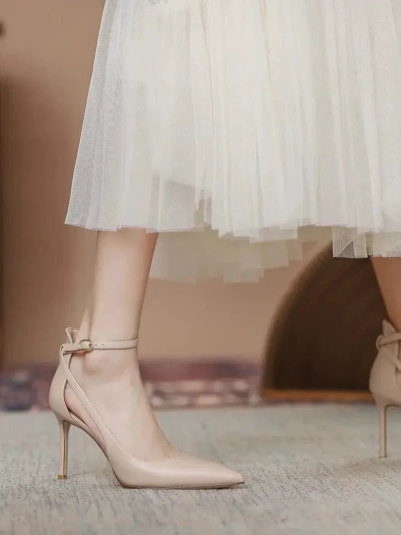 Feiyan Elegance Nude High Heels With Skirt Fashion