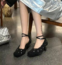 Korean Inspired Ballet Flats With Unique Cross Decoration