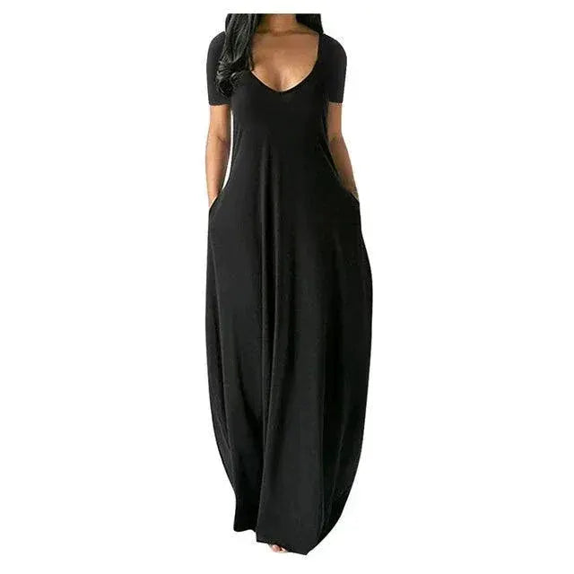 Deep V Sundress Stylish Summer Party Attire Elegant Design
