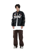 Lang's American Retro Leather Clothing Ins Racing Suit