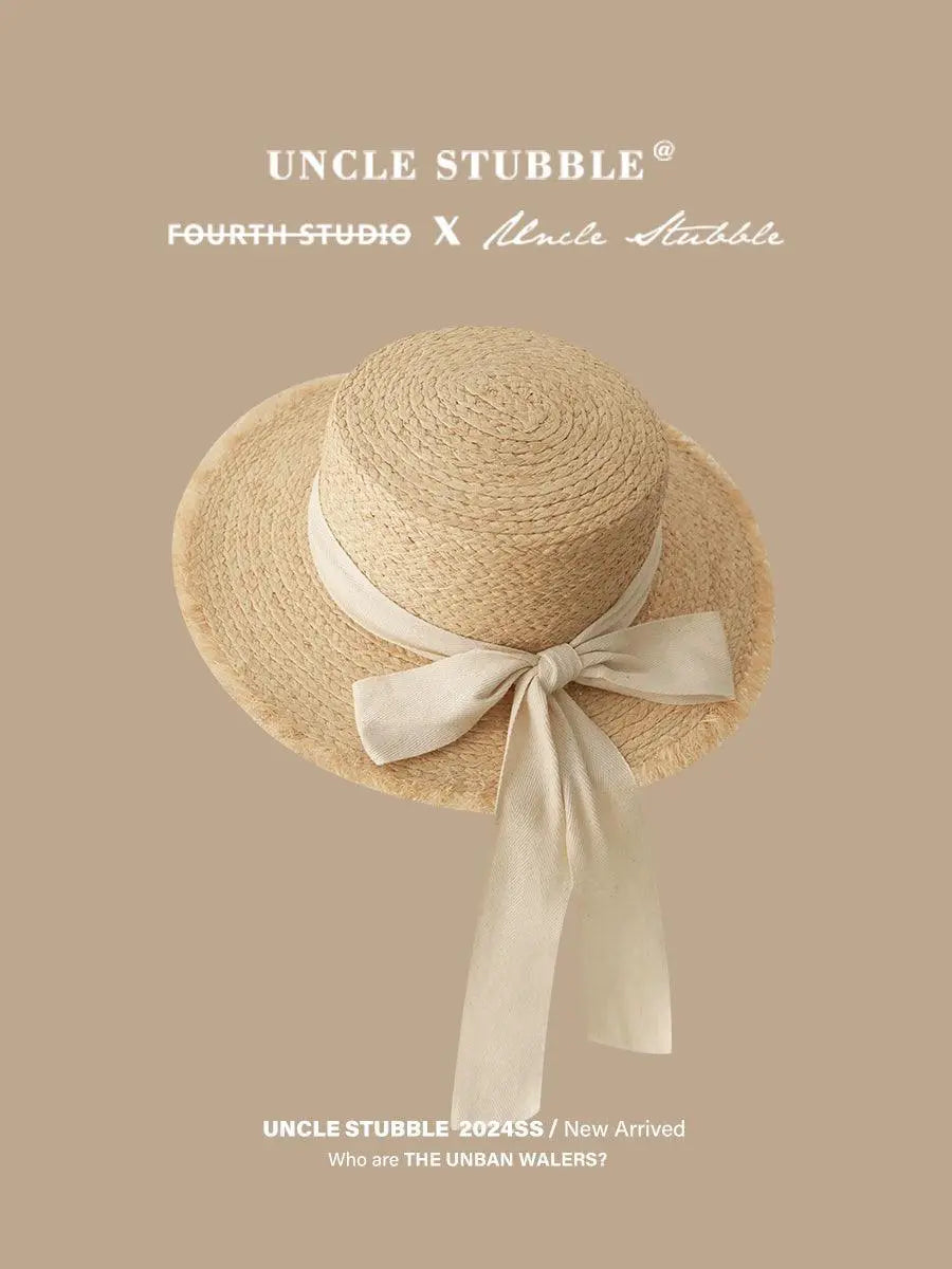 Straw Hat Travel Seaside Sunshade Lace Cap Beach Accessory