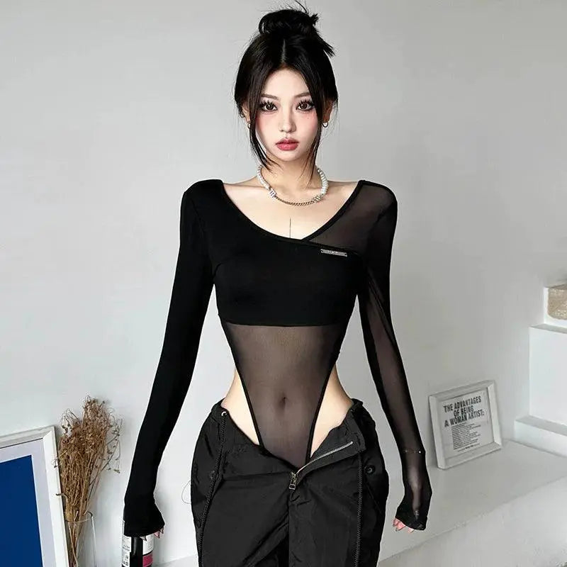 Sylcue Patchwork Jumpsuit Street Style Fashion For Women
