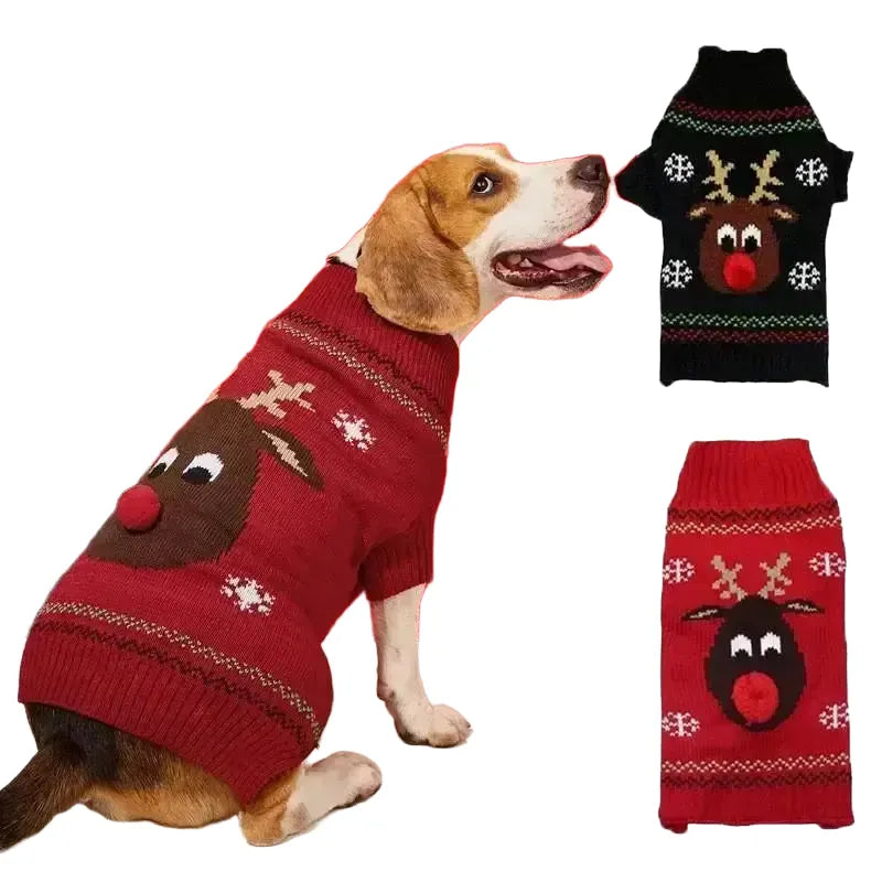 Warm Christmas Dog Sweater for Holidays — product view 1