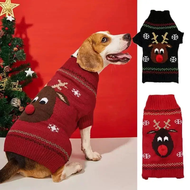 Warm Christmas Dog Sweater for Holidays — product view 16