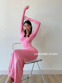 Fishtail Sheath Dress Seductive Square Collar Stylish Versatile