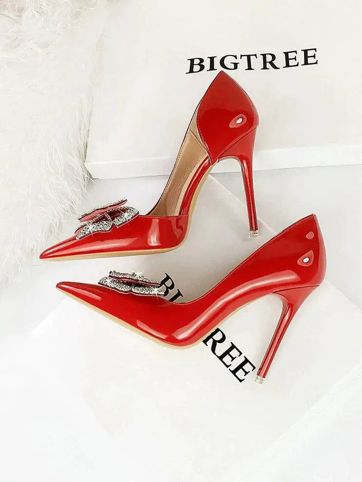 Butterfly Banquet Rhinestone Shoes Autumn 2023 Style