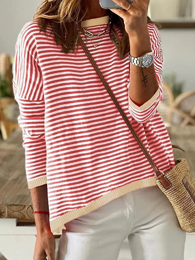 Fall Winter Pure Cotton Drop Shoulder Cozy Sweater