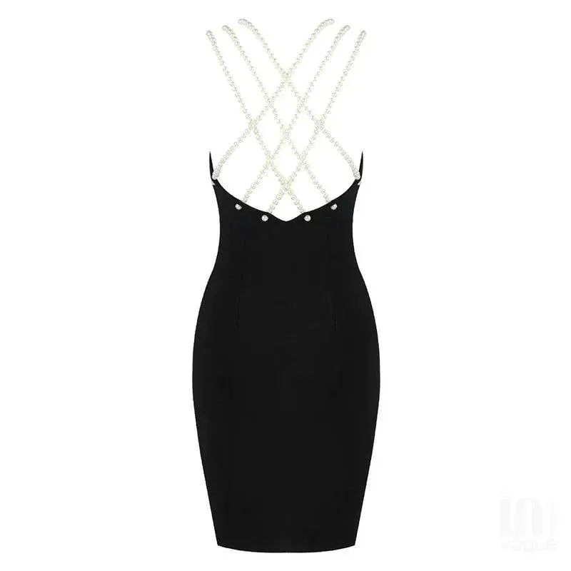 Elegant Bare Back Bandage Dress Versatile Statement Piece
