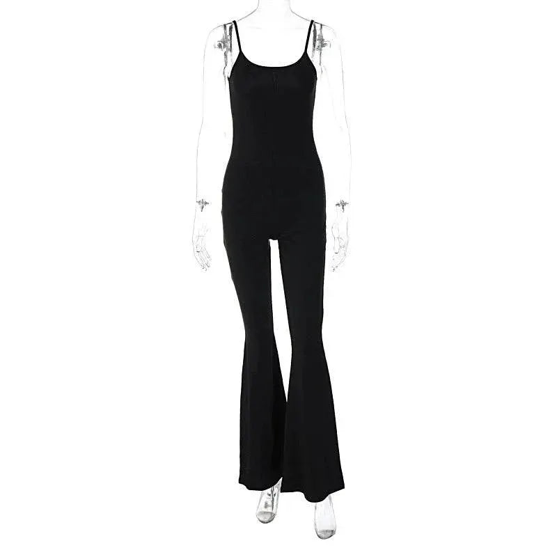 Chic Backless Sling Dress Elegant European American Fashion
