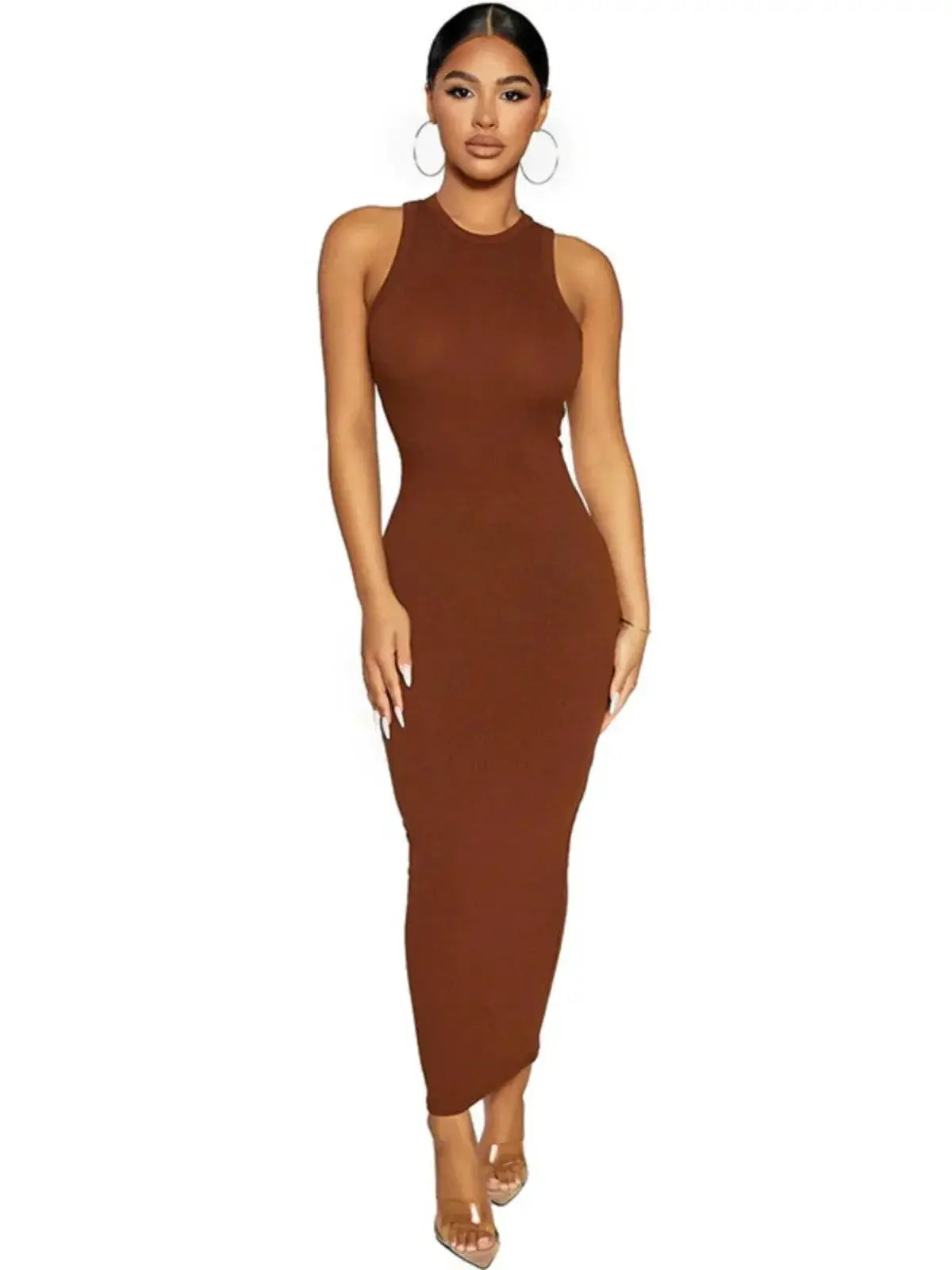 Ahagaga Elegant Sleeveless Maxi Dress for Chic Women