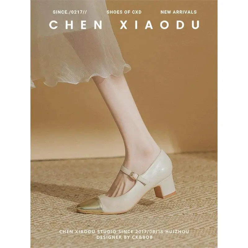 Elegant French Inspired Mid Heel Bridesmaid Shoes Cheongsam