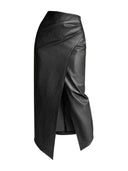 High Waist PU Leather Statement Skirt Fashion-forward Elegance