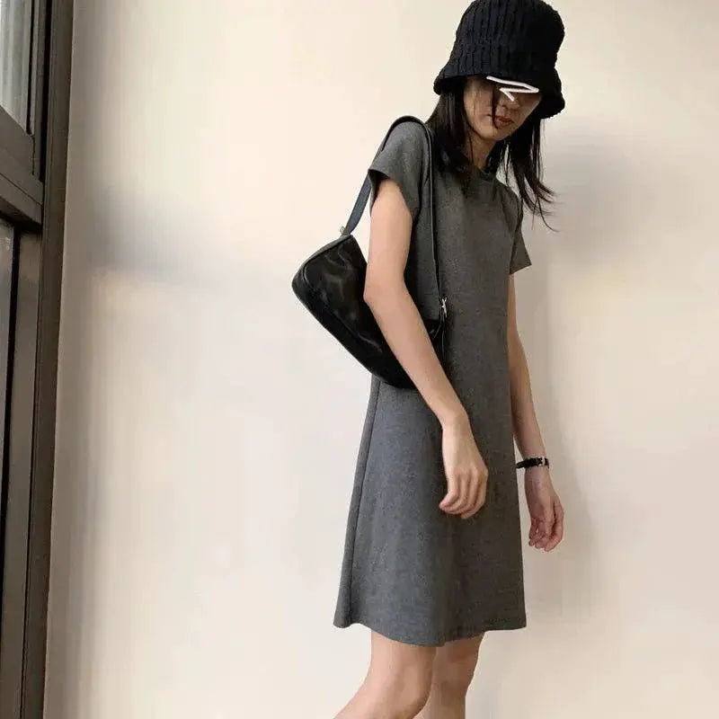 High Waist Korean Cotton Dress Fresh Style Casual Look