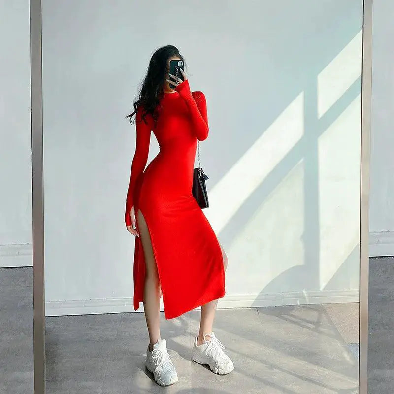 European Chic Sheath Dress For Modern Street Style Statement