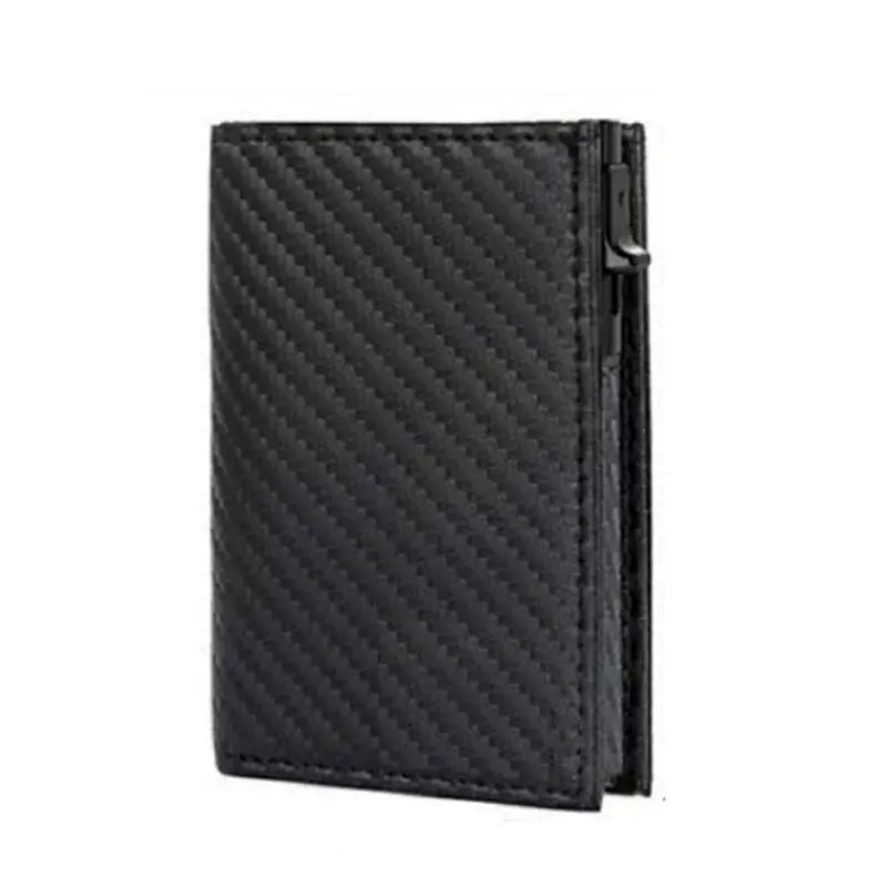 Aluminum Alloy Mens Leather Wallet RFID Anti Magnetic