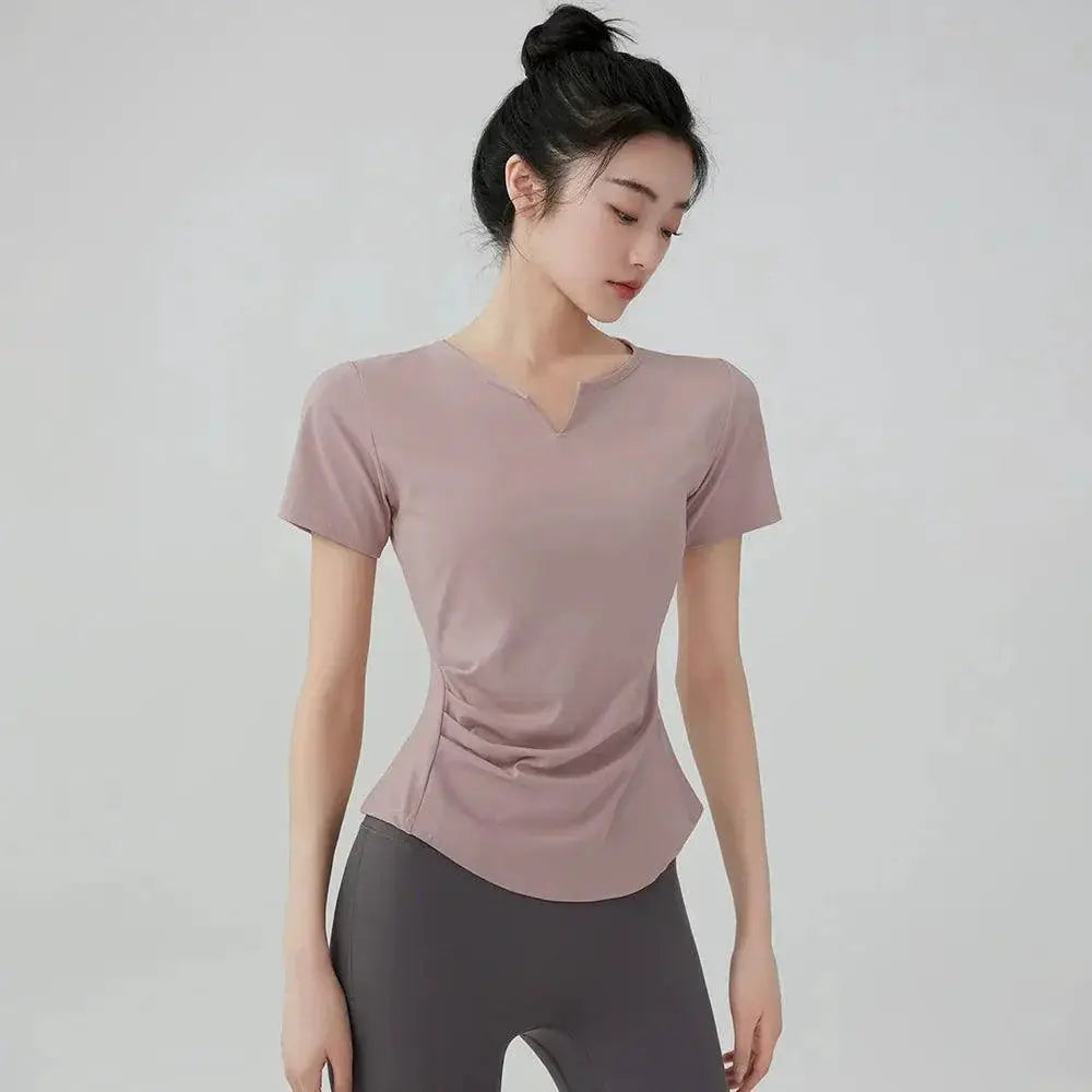 Stretchy Yoga T Shirt Fitness Top For Active Women